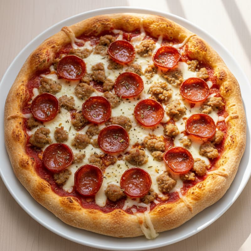 Hearty Stuffed Crust Meat Lovers Pizza