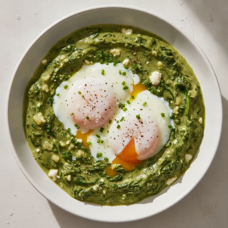 Eggs Florentine with Creamy Spinach