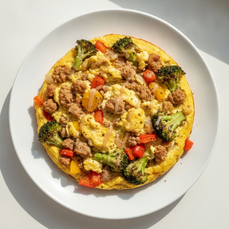 Turkey and Egg Bake with Roasted Vegetables