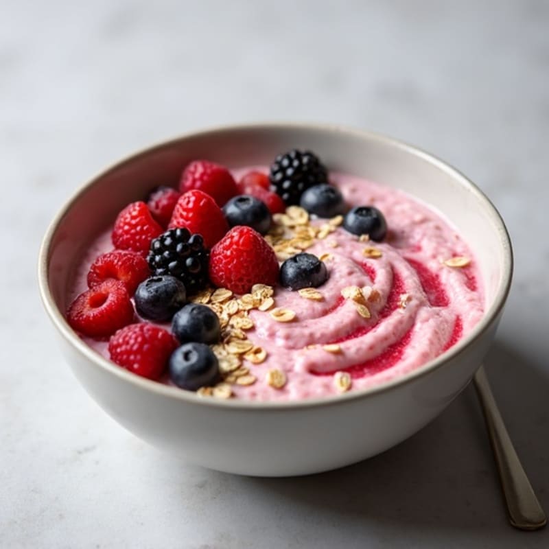 Creamy Protein-Packed Berry Swirl Oatmeal