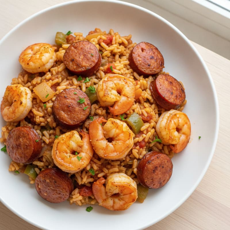Creole Shrimp and Sausage Jambalaya