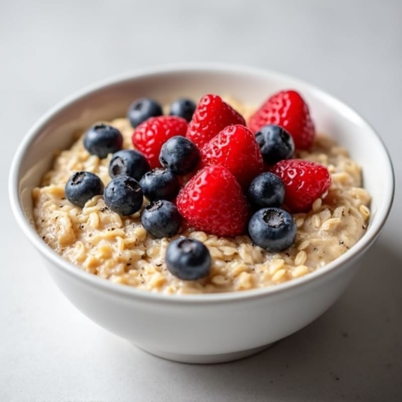 Creamy High-Protein Oatmeal with Fresh Berries