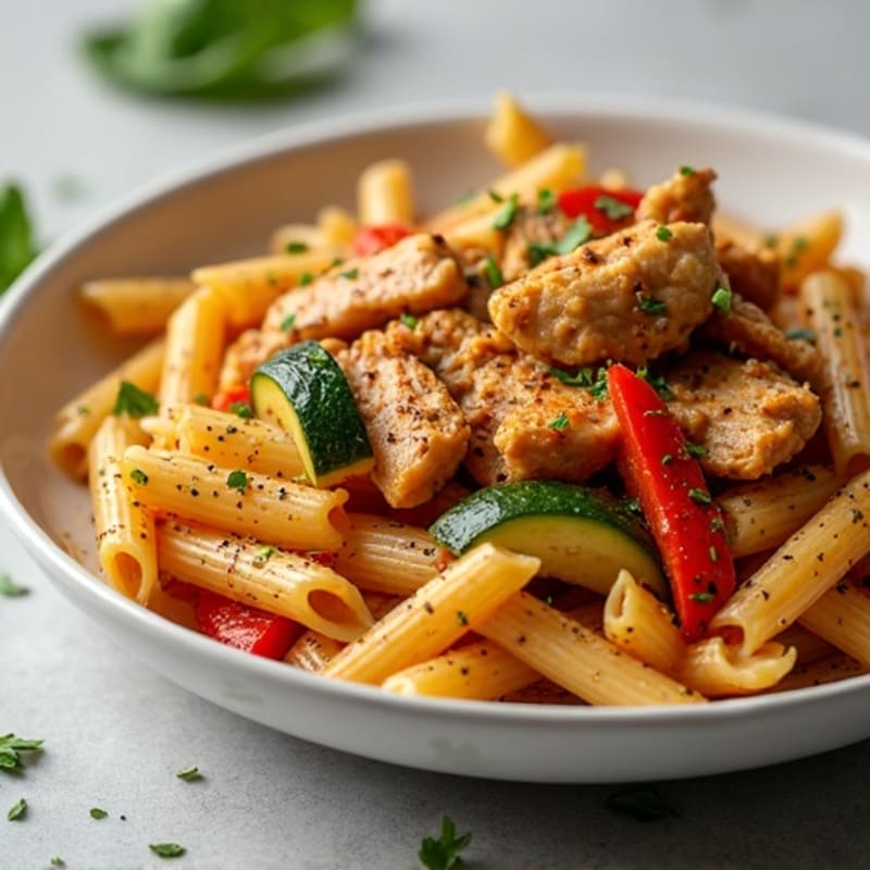 Spicy Cajun Chicken and Veggie Pasta