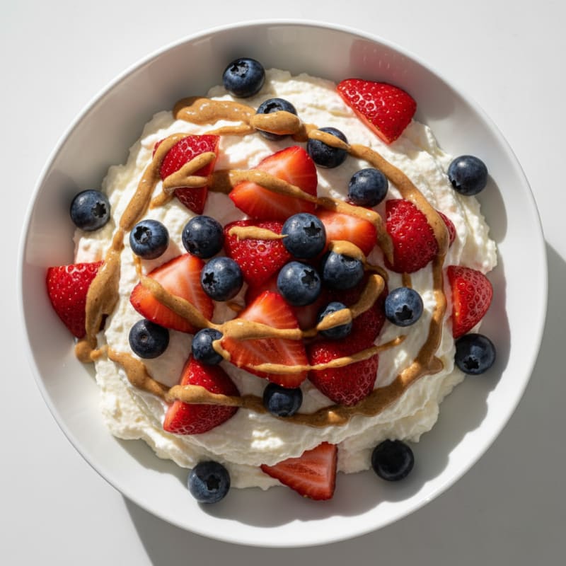 Greek Yogurt Protein Mousse with Berries