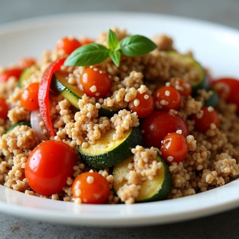 Savory Ground Turkey and Roasted Vegetable Skillet