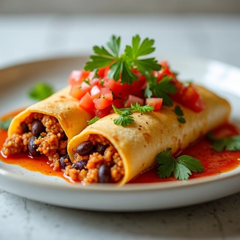Lean Turkey and Black Bean Enchiladas with Fresh Salsa