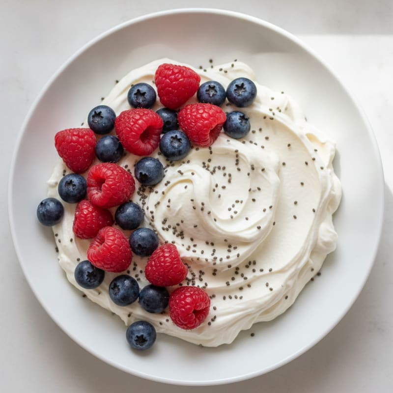 Creamy Greek Yogurt Protein Pudding with Berries