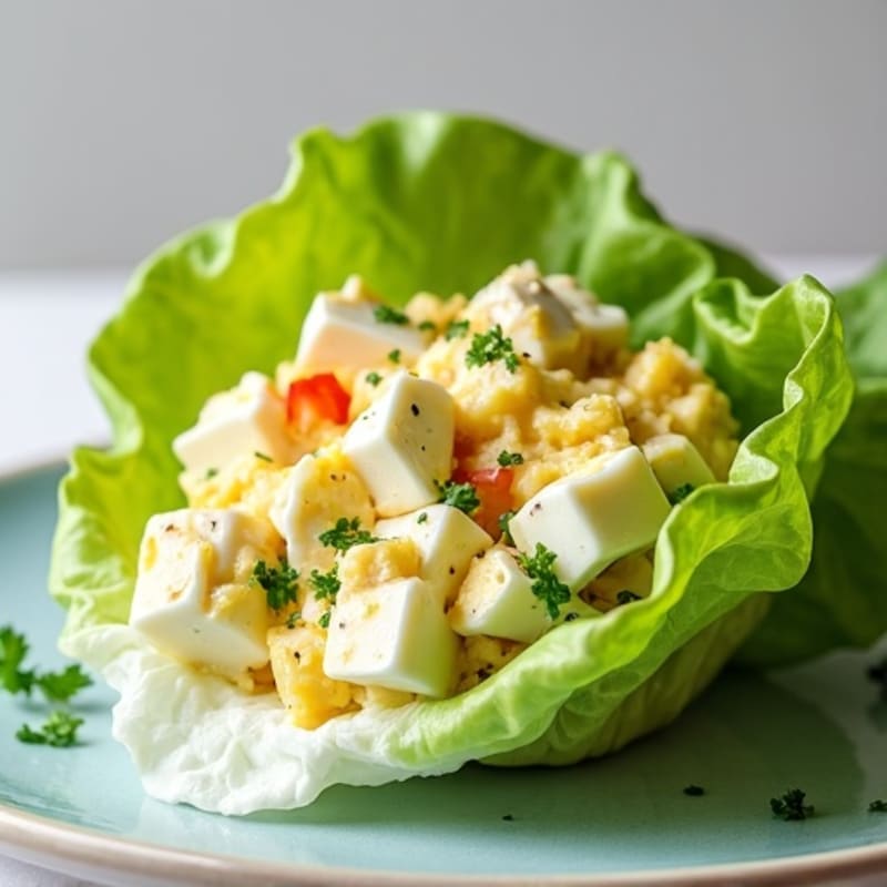 Creamy Greek Yogurt Egg Salad Lettuce Wrap
