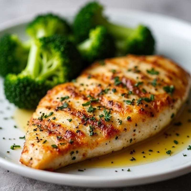 Herb-Crusted Pan Seared Chicken with Roasted Garlic