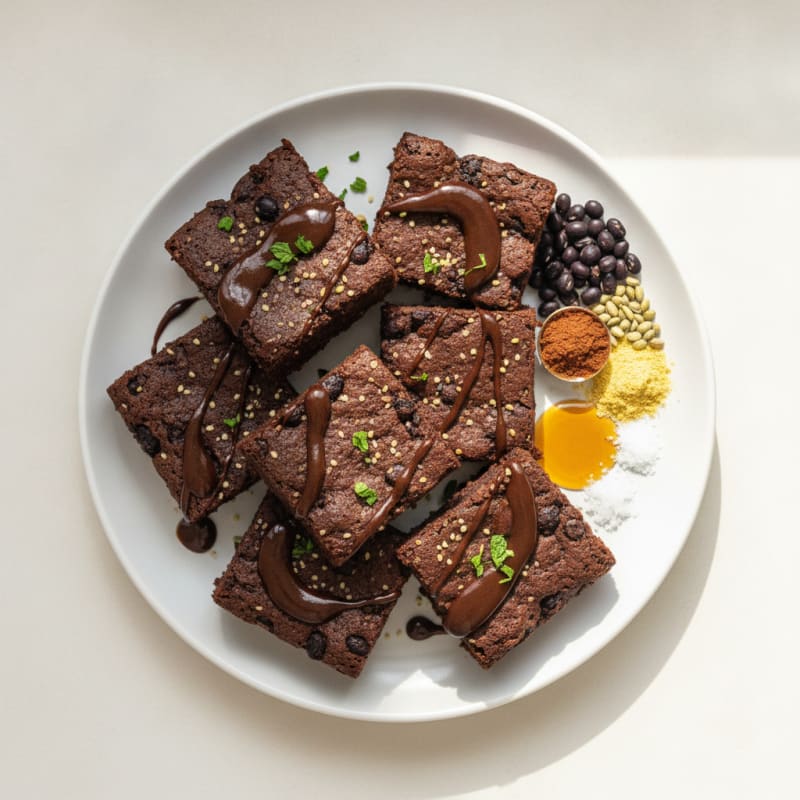 Fudgy Black Bean Brownie Bars
