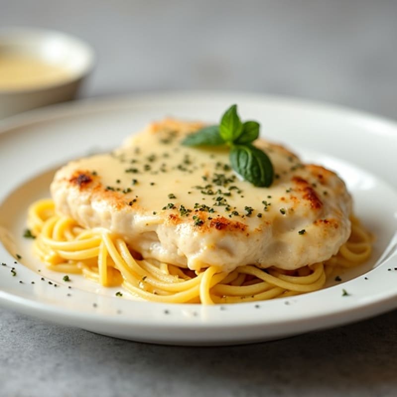 Creamy Protein-Packed Cauliflower Alfredo Chicken