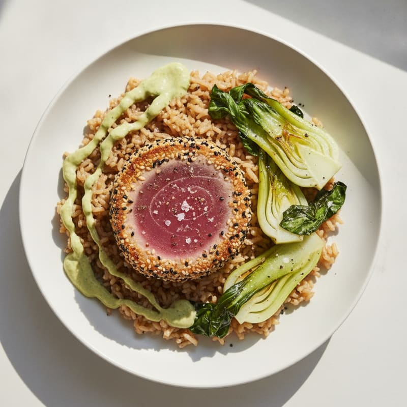 Pan-Seared Ahi Tuna with Wasabi Mayo