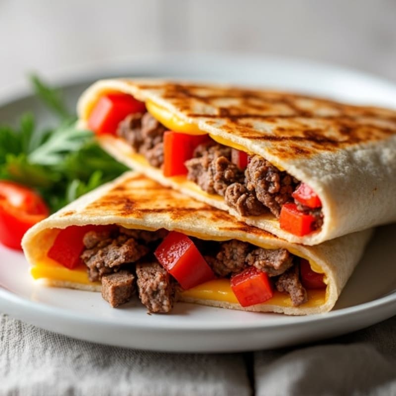 Grilled Steak and Bell Pepper Quesadillas