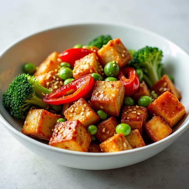 Crispy Sesame-Glazed Tofu Stir-Fry