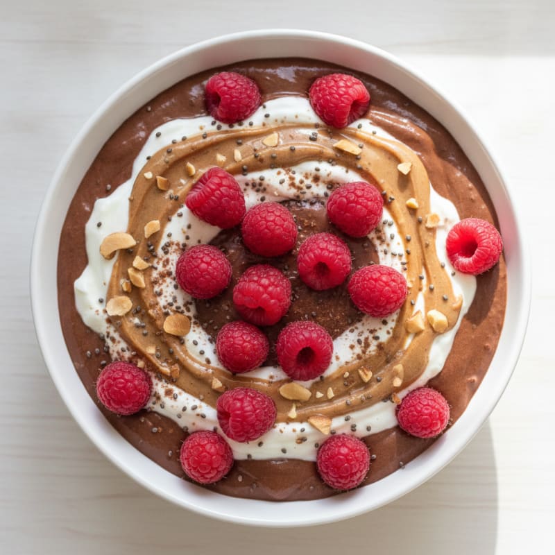 Silky Chocolate Protein Pudding with Greek Yogurt