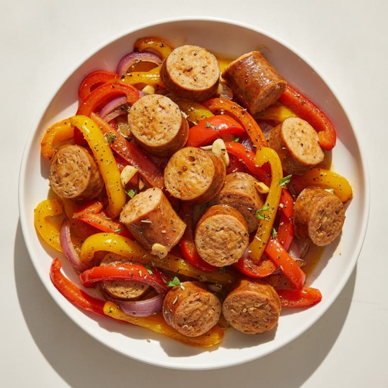 Chicken Sausage with Roasted Peppers