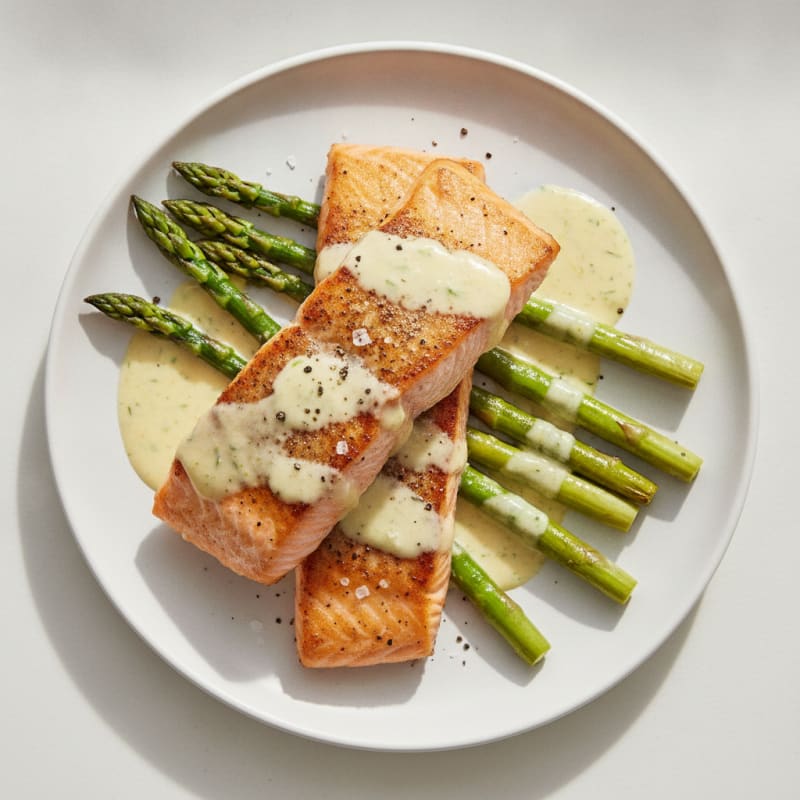 Pan-Seared Salmon with Lemon-Dill Sauce