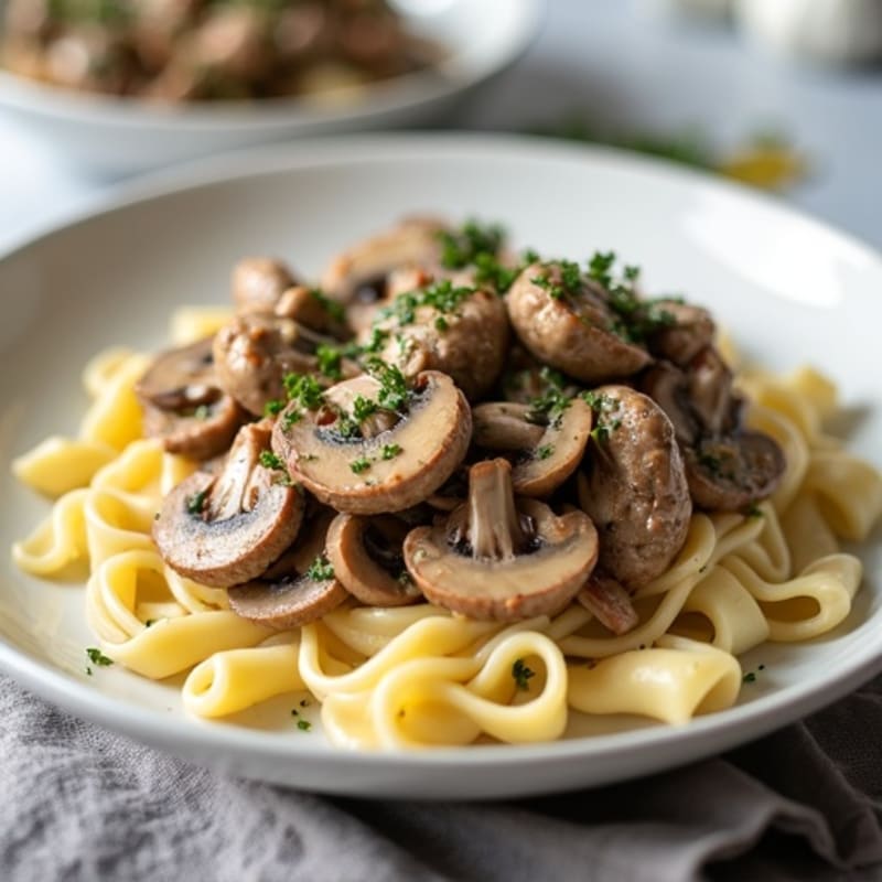 Creamy Greek Yogurt Beef Stroganoff with Mushrooms