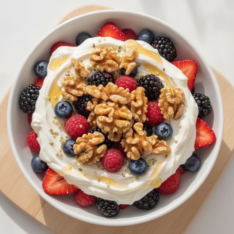 Creamy Greek Yogurt Protein Parfait with Mixed Berries