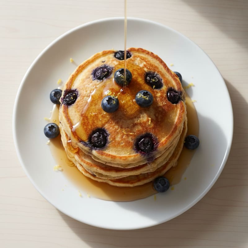 Blueberry Ricotta Pancakes with Lemon Zest