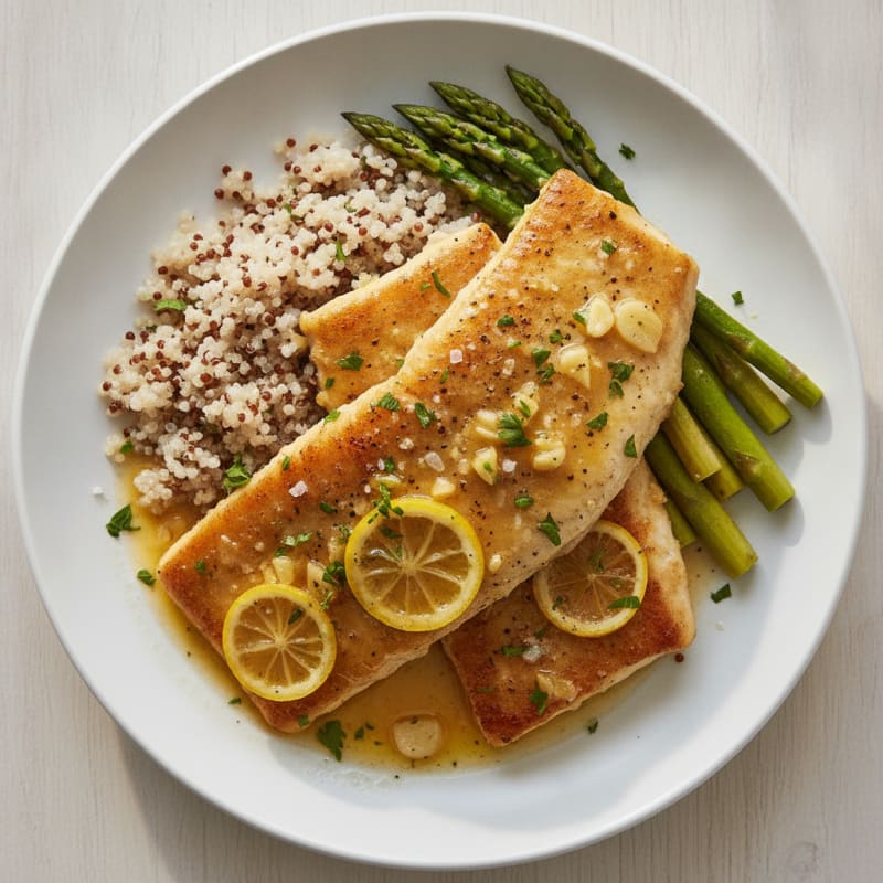 Mahi-Mahi with Lemon-Garlic Sauce