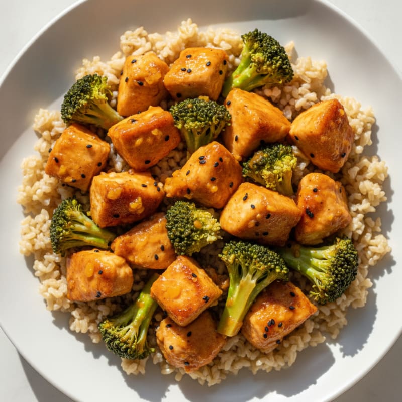 Baked Orange Chicken and Broccoli