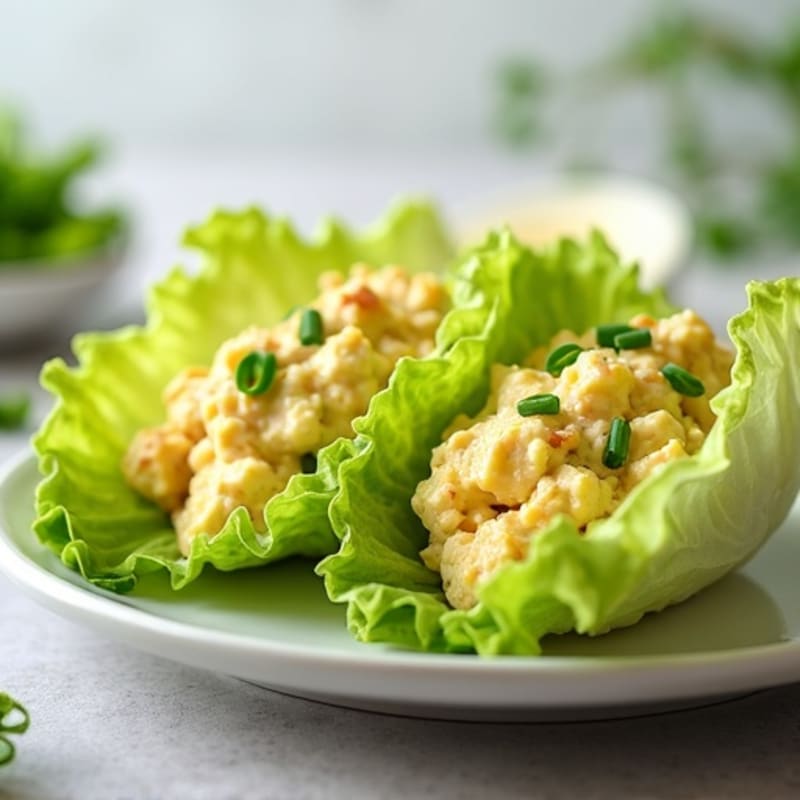 Creamy Egg Salad Lettuce Wraps