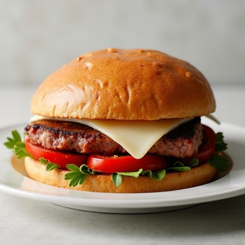 Lean Steak and Bell Pepper Sandwich with Melted Provolone