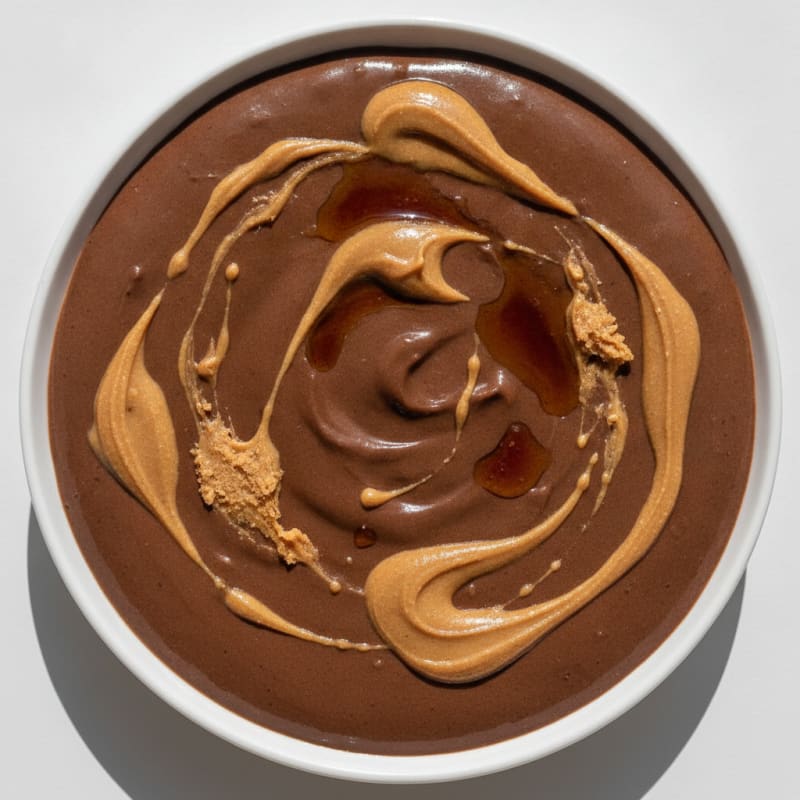 Silky Chocolate Protein Pudding with Peanut Butter Swirl