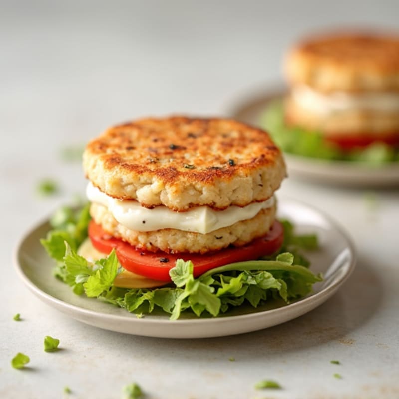 Chicken Rice Cakes with Cottage Cheese