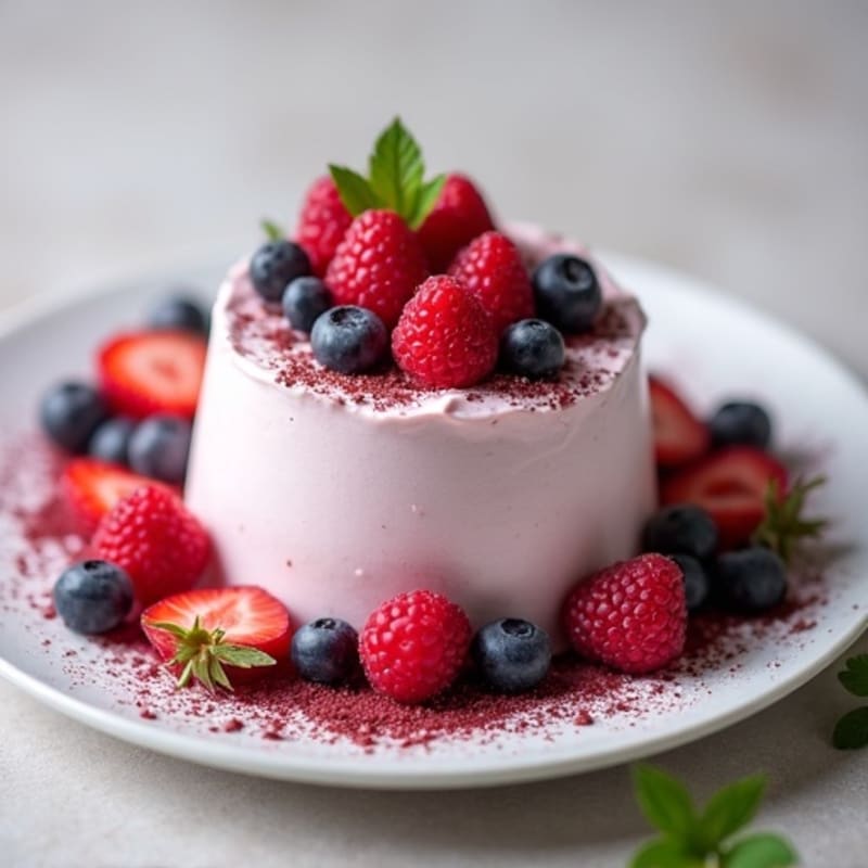 Greek Yogurt Protein Mousse with Mixed Berries