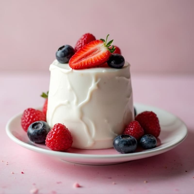 Silky Protein Yogurt Mousse with Mixed Berries