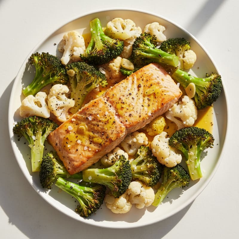 Turmeric-Ginger Salmon with Roasted Vegetables