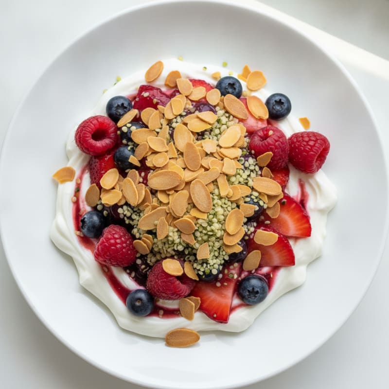 Greek Yogurt Protein Parfait with Mixed Berries