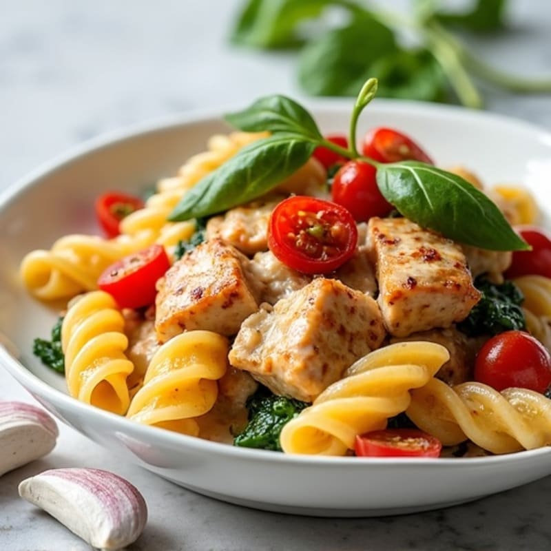 Creamy Sun-Dried Tomato Chicken and Chorizo Pasta