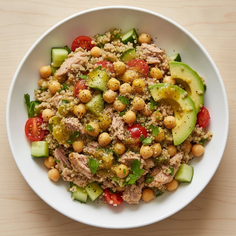 Tuna Power Bowl with Lemon-Herb Dressing