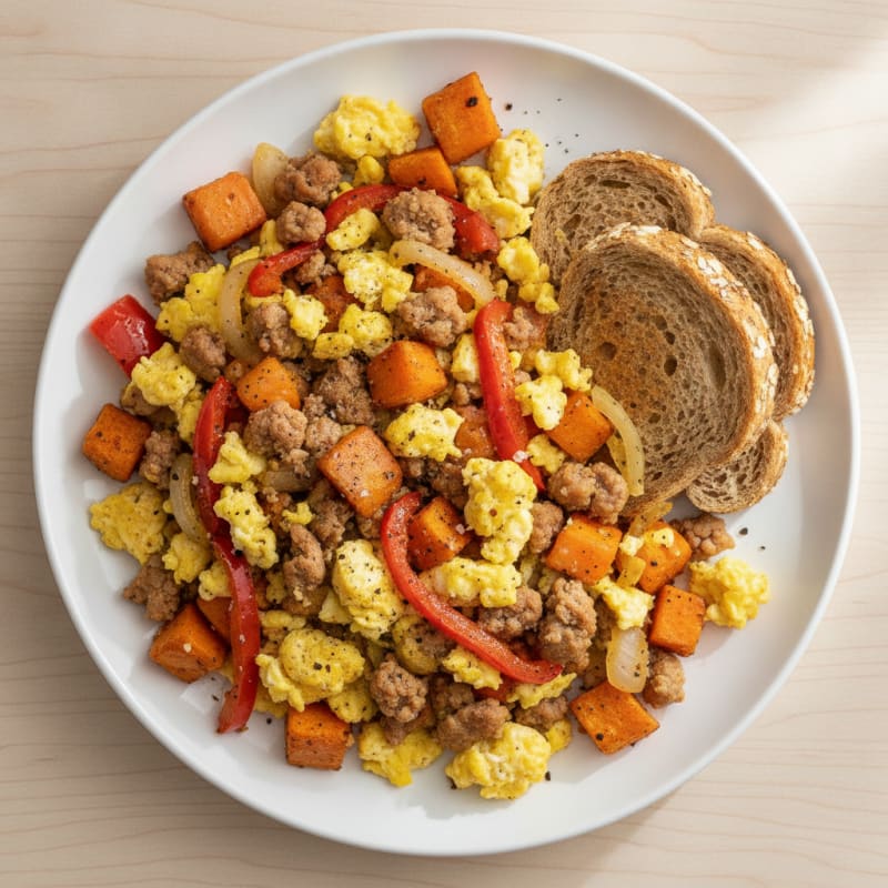 Savory Egg and Turkey Sausage Scramble