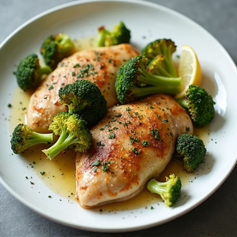 Sheet Pan Lemon Herb Chicken with Crispy Roasted Broccoli