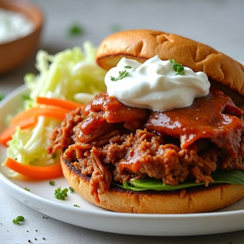 Tender Smoky BBQ Pulled Pork with Creamy Slaw