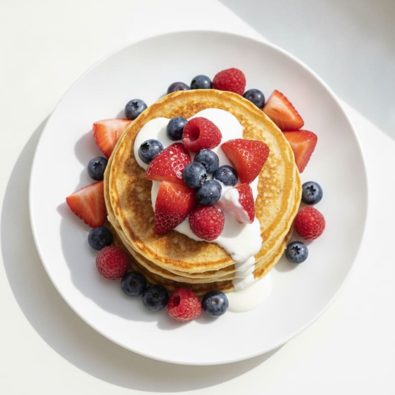 Protein-Packed Almond Flour Berry Pancakes