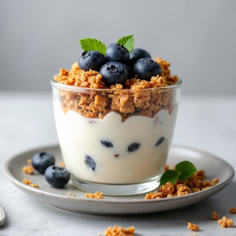 Greek Yogurt Parfait with Chia Seeds and Almond Butter