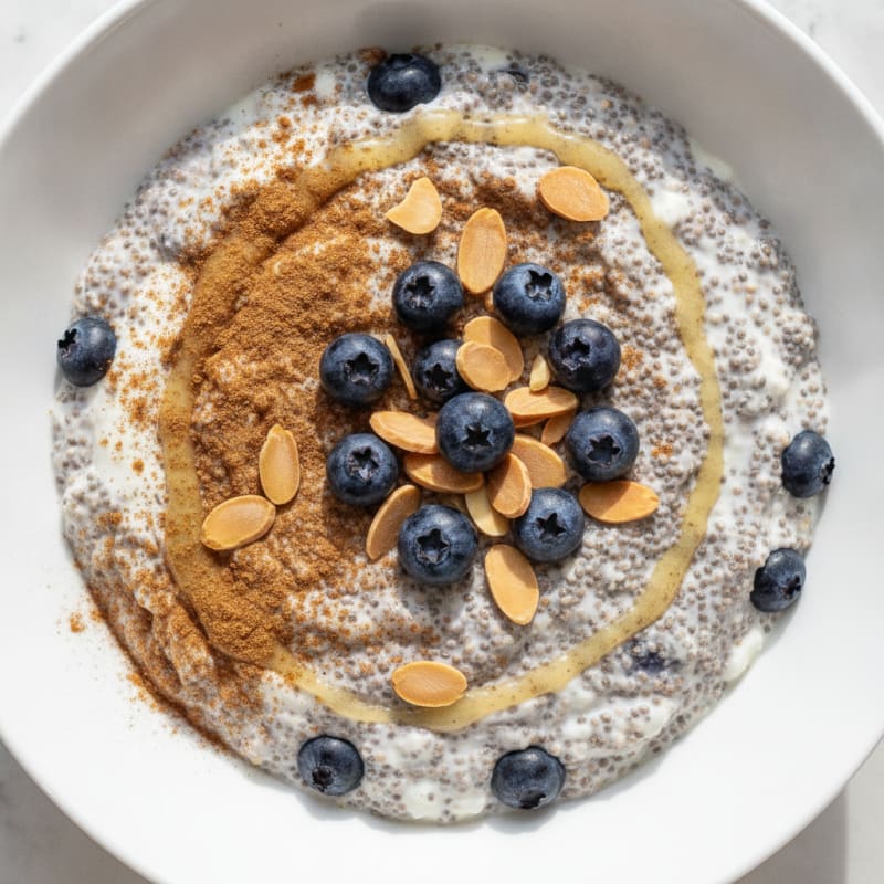 Blueberry Almond Chia Seed Pudding