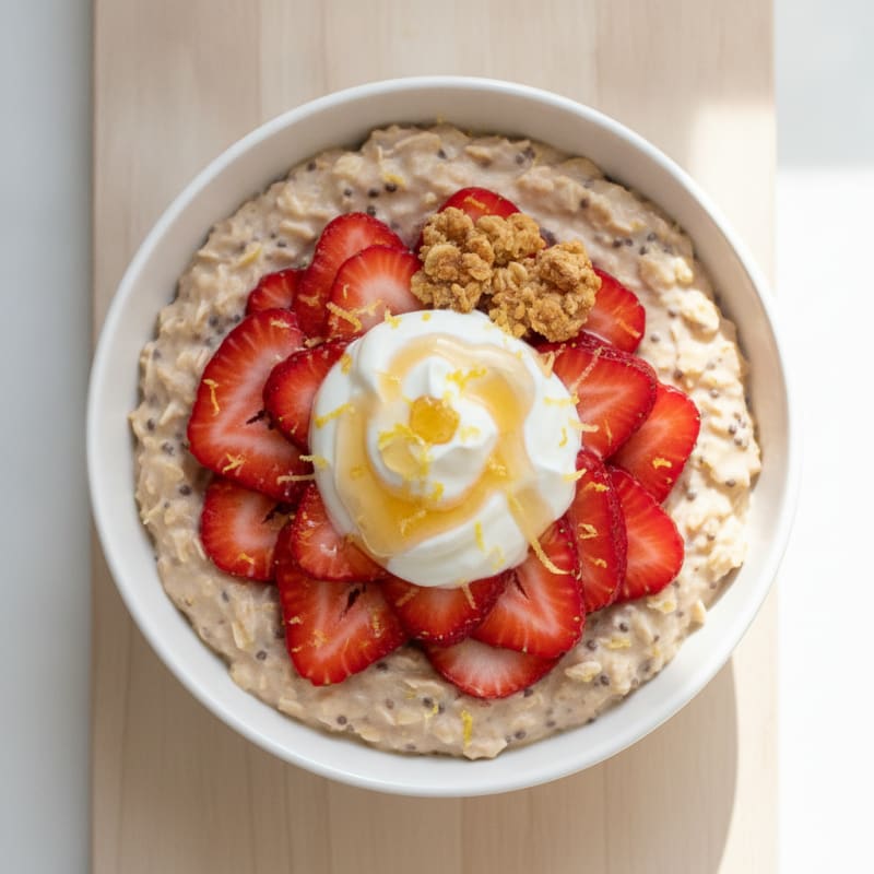 Strawberry Shortcake Overnight Oats