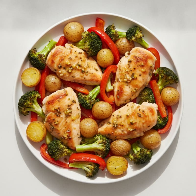 Sheet Pan Lemon Herb Chicken and Veggies