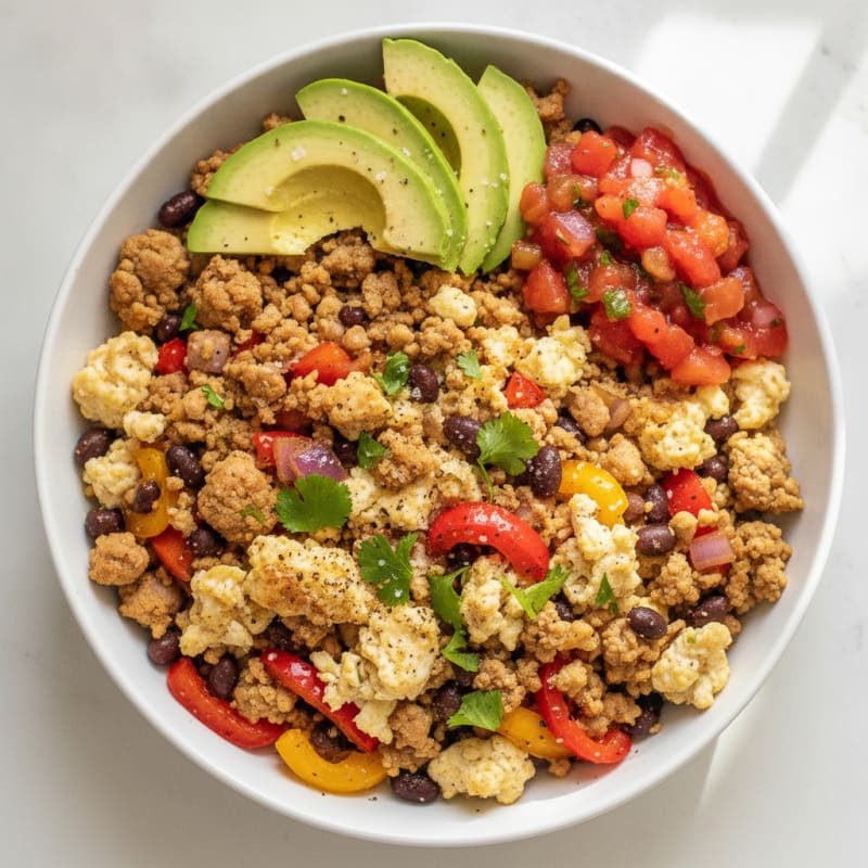 Loaded Protein Breakfast Burrito Bowl