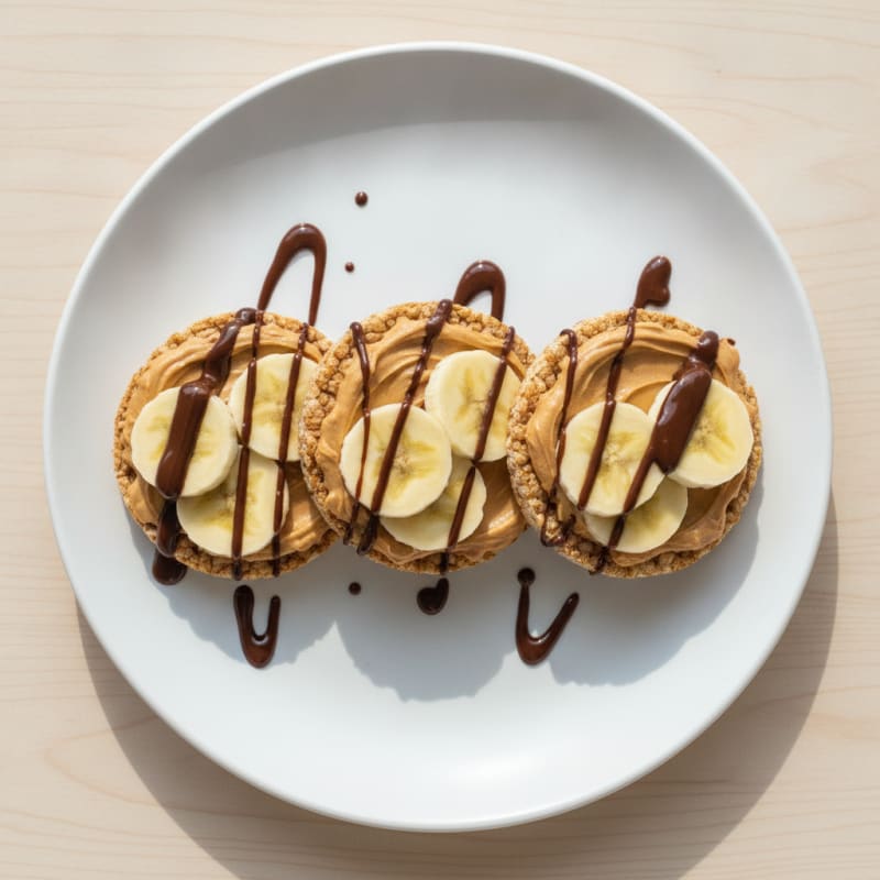 Creamy Peanut Butter Banana Rice Cakes