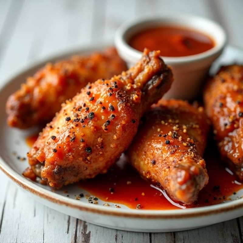 Crispy Baked Spicy BBQ Chicken Wings