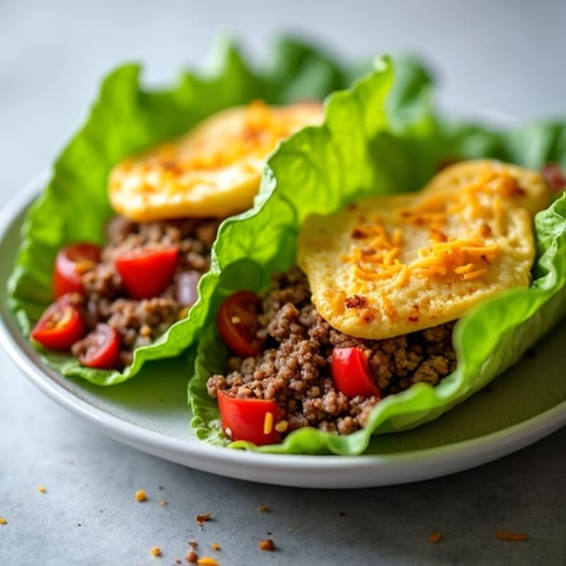 Lean Ground Beef Lettuce Wraps with Fresh Veggies