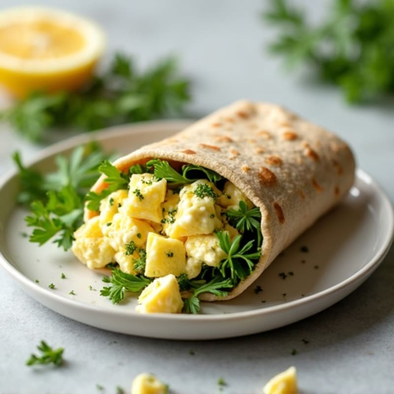 Creamy Fresh Herb Egg Salad Wrap