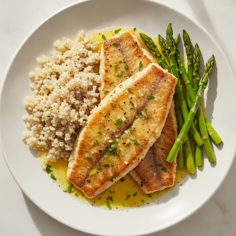 Pan-Seared Tilapia with Lemon-Herb Sauce